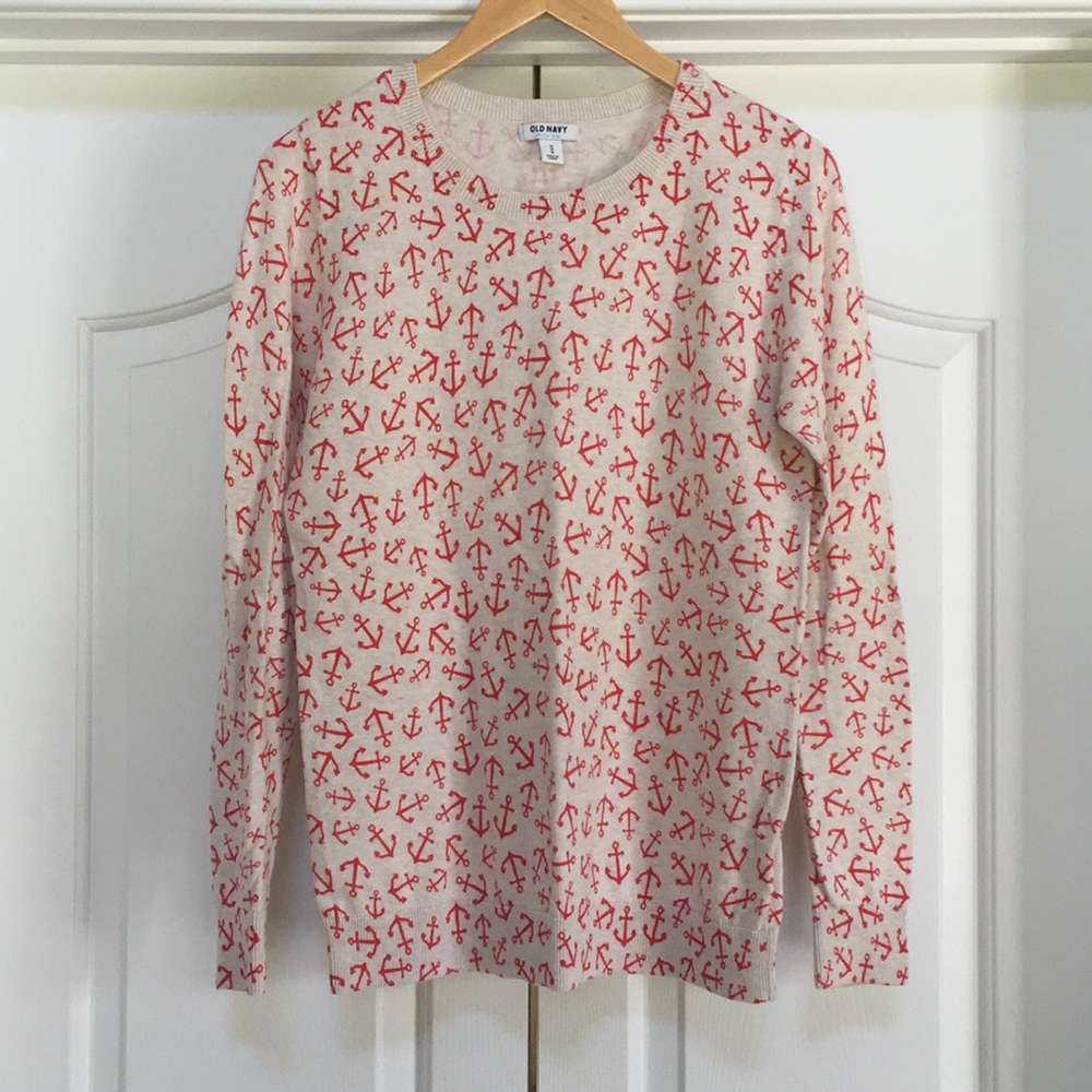 Anchors Away! Old Navy Sweater with Red Anchors